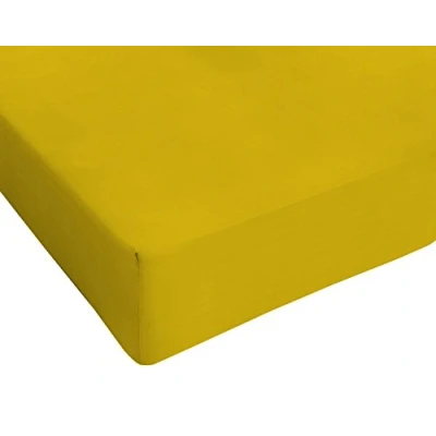Image of Sogni e Capricci Max Color Fitted Sheet with 25cm Corner, Mustard, maxy double