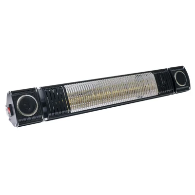 Image of Dellonda Infrared Outdoor 2000W Patio Heater with Speakers for Music, Black