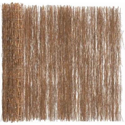Image of vidaXL Brushwood Fence 400x150 cm