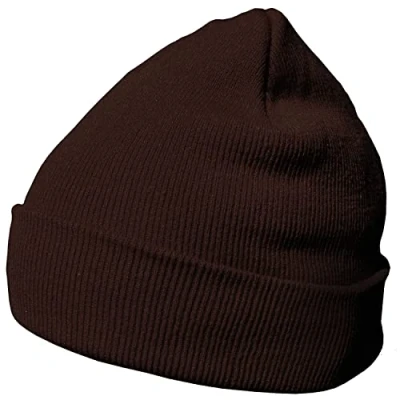 Image of DonDon Beanie hat Men Hats for Women Winter Classical Design Brown