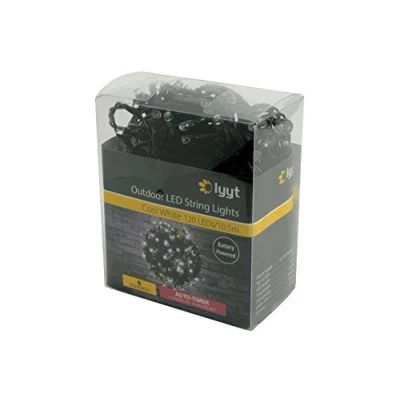Image of lyyt 120LED Battery String Light WW, Plastic, Cool White
