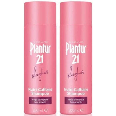 Image of Plantur 21#longhair Caffeine Shampoo for Long and Brilliant Hair 2x 200ml c No Silicones Parabens Energy Kick Roots