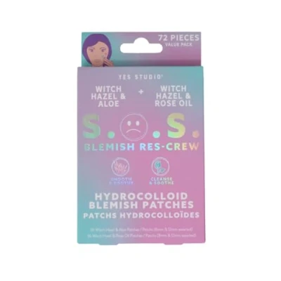 Image of Yes Studio Hydrocolloid Blemish Dot Patches 72 Pieces Value Pack Assorted Sizes, Cleanse, Smooth and Soothe with Infused Witch Hazel, Aloe Vera &amp; Rose Oil