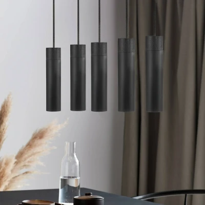 Image of Nordlux Tilo pendant light, 5 bulb, black
