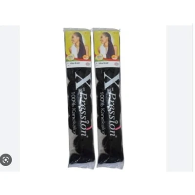 Image of X pression Ultra Braid Artificial Hair Extension #1 Black Approx. 210cm (2 PCS OFFER)