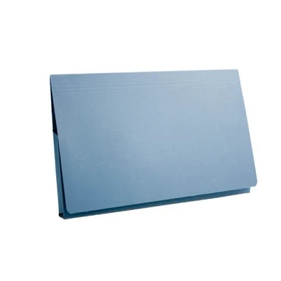 Image of Invo Document Wallet Full Flap 315gsm Capacity 35mm Foolscap Blue Ref 400038537 [Pack 50]