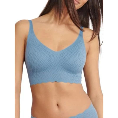 Image of Sloggi FEEL Bliss Bralette Pushup bra, Women&#039;s, Size: XS, Azura blue