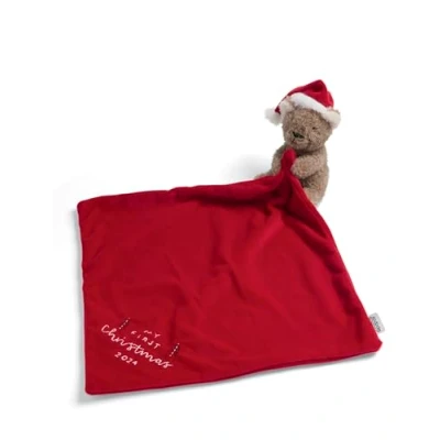 Image of Mamas &amp; Papas My First Christmas 2024 Bear Comforter, Red