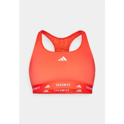 Image of adidas Performance Techfit Mediumsupport Medium support sports bra, Women&#039;s, Size: XXSxA B, Bright red