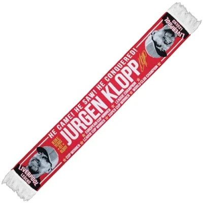 Image of Partisan Liverpool Scarf Klopp He Came! Saw! Conquered!