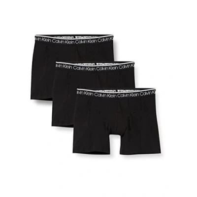 Image of Calvin Klein Men&#039;s Surge Boxer Brief 3pk 000np2422a Briefs, Black (Black W/ Wb), S