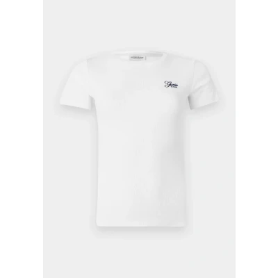 Image of Guess Jeans SLIM Basic Tshirt, Women&#039;s, Size: Small, Pure white