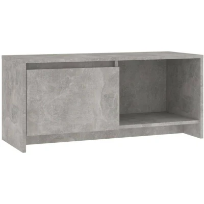 Image of vidaXL TV Cabinet Concrete Grey 90x35x40 cm Engineered Wood