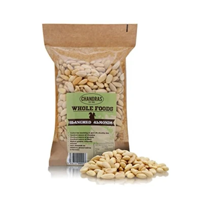 Image of Chandra Whole Foods Blanched Almonds 750G Low GI Unsalted for Snacking, Smoothies, Baking &amp; Cooking Gluten Free, Keto Vegan Friendly Nuts, Rich in Protein Vitamins Fibre
