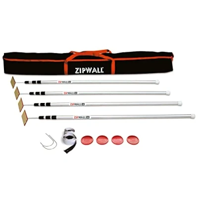 Image of ZipWall 4 Pack 12&#039;/3.6 Meter Spring Loaded Poles for Dust Barriers, SLP4