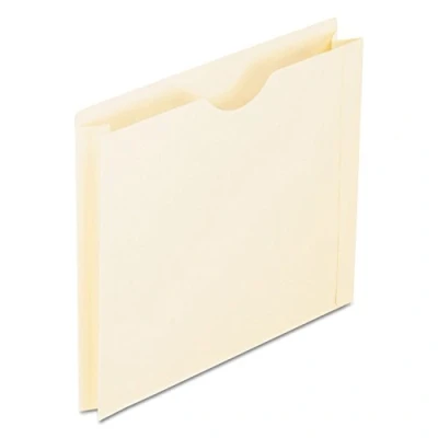 Image of Pendaflex File Jackets, Letter Size, Manila, 2&quot; Expansion, Reinforced Straight Cut Tabs with Thumb Cut, 50 per Box (22200EE), Beige
