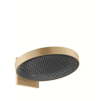 Image of hansgrohe Rainfinity Shower Head 360 mm Round 1 Jet Type Wall Mounted Brushed Black Chrome