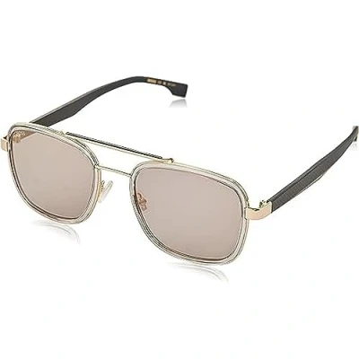 Image of Sunglasses Hugo Boss 1486/s col. 2f7/wm Man Round Gold / gray
