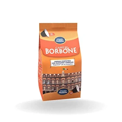 Image of Caffe Borbone RESPRESSO Nobile Blend Coffee Capsules for Italian Espresso (Compatible with NESPRESSO Machines Delonghi, Krups, etc.) 10