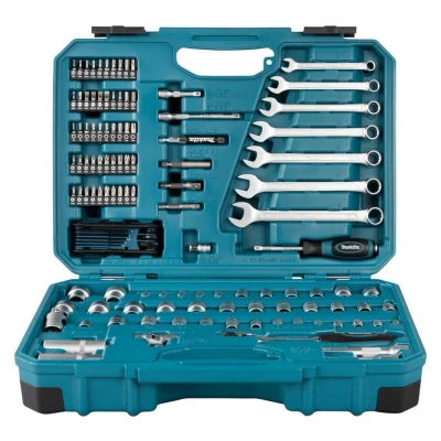 Image of Makita E 06616 120 Piece Maintenance Set Blue/Black