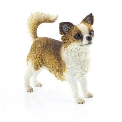 Image of Leonardo Collection Gold &amp; White Chihuahua, Stone, 11 x 4 cm