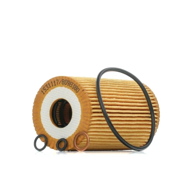 Image of 11421432097, 11421716121, 11421716192, 11421743398, 11427619318 Oil Filter BOSCH 1 457 429 108 with gaskets/seals Insert BMW: 3 Compact