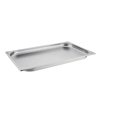 Image of Stainless Steel Gastronorm Container, 1/1 Size, 530 x 325mm, Commercial Grade, Hot and Cold Food Storage (20mm Deep)