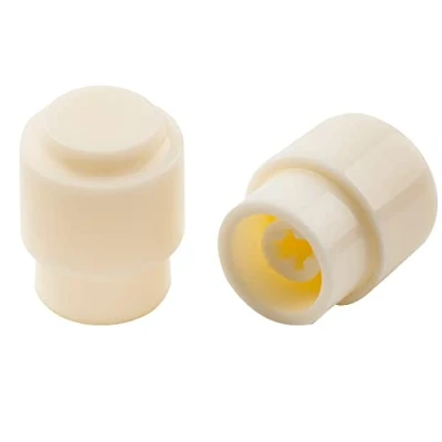 Image of Musiclily Pro Metric Tele Barrel Switch Tips Knobs Caps for Import Squier Style Electric Guitar, Aged White (Set of 2)