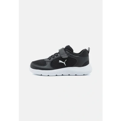 Image of Puma FUN Racer 2 Unisex Road running shoes for kids, Size: 12K, Black/white Imitation leather/ textile