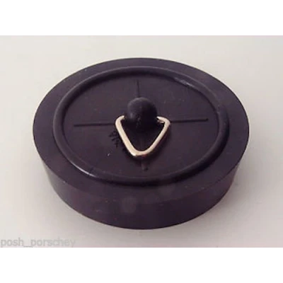 Image of GCH REPLACEMENT BLACK BATH PLUG 45mm Basin Bathroom Stopper/Blocker 1 3/4&quot; NEW
