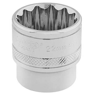 Image of Draper HI TORQ� 12 Point Socket, 3/8&quot; Sq. Dr., 22mm