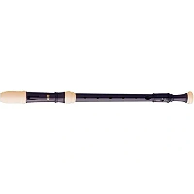 Image of Aulos F Sopranino Recorder Symphony 506B, Flute (German fingering, complete with bag and fingering chart, synthetic resin, curved windway), Dark brown