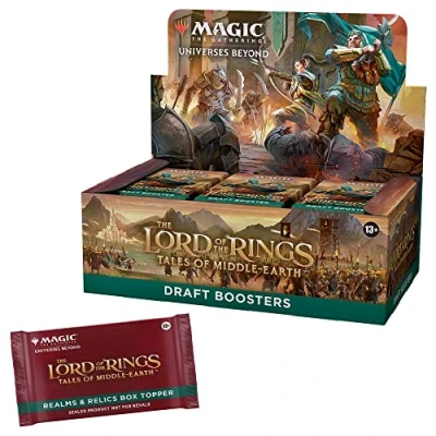 Image of Magic: The Gathering Lord of Rings: Tales Middle Earth Draft Booster Box 36 Packs + 1 Topper Card