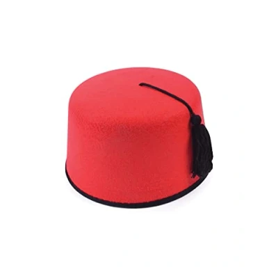 Image of Bristol Novelty BH178 Fez Felt Hat Costume 1 Piece Red One Size Adult, unisex
