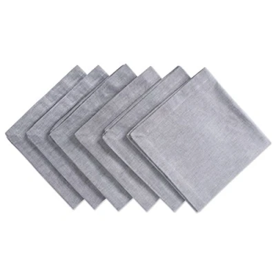 Image of DII 100% Cotton Chambray Kitchen Tabletop Collection, Napkin, Gray 6 Count