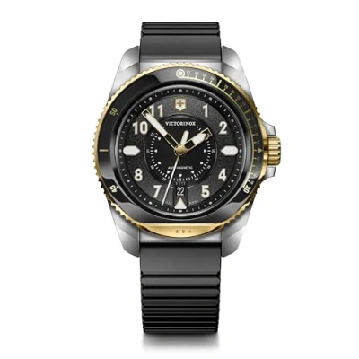 Image of Victorinox Men’s Watch Journey 1884 Ø 43 mm, Swiss Made, Analogue Quartz, Water Resistant up to 200 m, Rubber Strap, Black