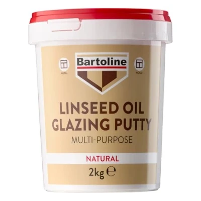 Image of Bartoline Linseed Oil Glazing Putty 2 kg Multi Purpose Window &amp; Frame Sealant Ideal for Wood Metal Frames