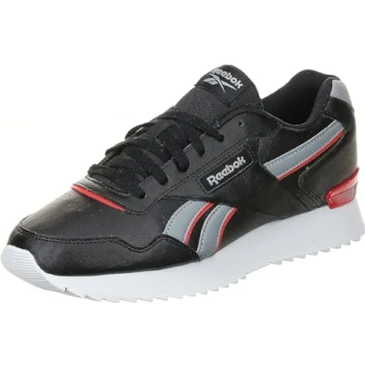 Image of Reebok Unisex Glide Ripple Clip Sneaker, CBLACK/PUGRY4/DYNRED, 4 UK