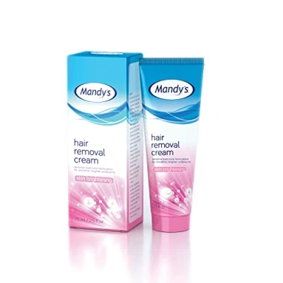 Image of Mandy&#039;s Hair Removal Cream Skin Brightening 75ml Depilatory for Hyperpigmented, Sensitive and Intimate Areas
