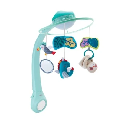 Image of Infantino 3 in 1 Projector Musical Mobile Convertible Table and Cot Light Wake Up Mode to Simulate Daylight 6 Melodies 4 Nature Sounds Baby Toy Blue