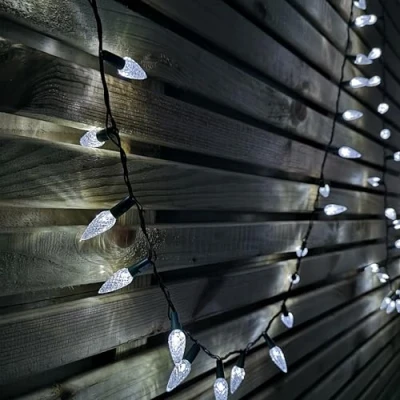 Image of 7.5m 150 LED Multi Action Pine Cone Christmas Lights in White