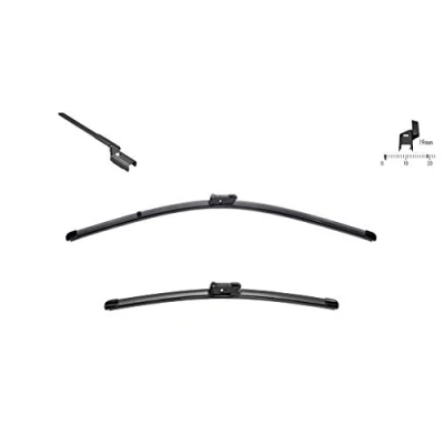 Image of 61618492538, 8492538 Wiper blade SWF VisioFlex 119256 580, 530mm Front Beam with spoiler for left hand drive vehicles LAND ROVER: Range Rover Evoque
