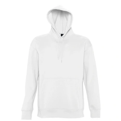 Image of SOLS Mens Slam Unisex Hooded Sweatshirt / Hoodie (White) Size Small