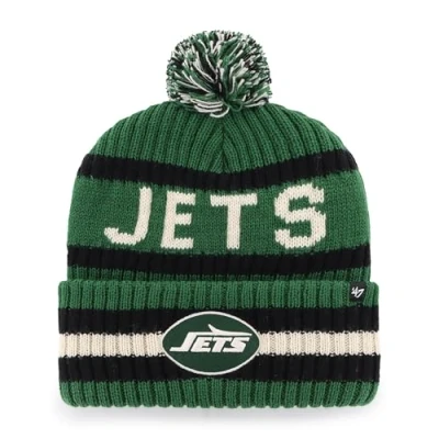 Image of 47 NFL New York Jets Unisex Cuff Knit Bobble Hat, Eden Green