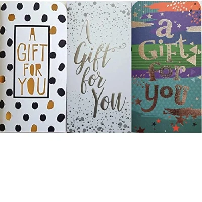 Image of 6 Pack Gift Voucher Money Wallets Cards Birthdays 3 Designs