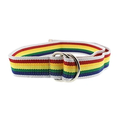 Image of Zac&#039;s Alter Ego Rainbow Stripe Canvas Webbing Belt