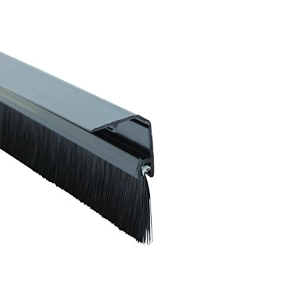 Image of STORMGUARD 02SR0720838BL Bottom Door Brush with Cover Clip Front to CONSEAL Screws 838mm Black, 838 mm
