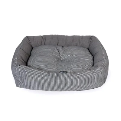 Image of Danish Design Rustic Stripes Grey Snuggle Bed 28in