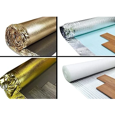 Image of Wood &amp; Laminate Underlays Floor Leveling Damp Proof Membrane Properties 2mm 3mm 5mm and 7mm Thickness Heat Insulation Sound Proofing