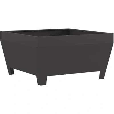 Image of vidaXL Fire Pit Square Black 80x80x43 cm Steel